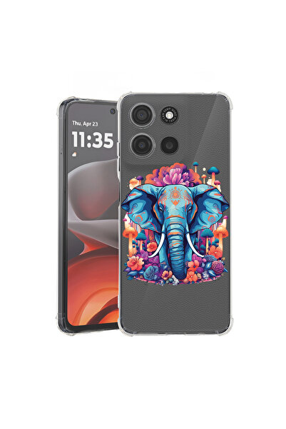 bestcase Удароустойчив калъф за Motorola Moto G15, цветове мечта - слон, 1926...