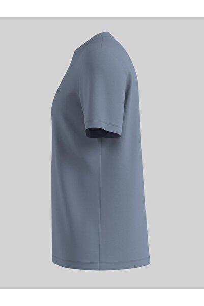 s.Oliver Men's T-shirt, Regular fit with scoop neck, plain print, Navy blue