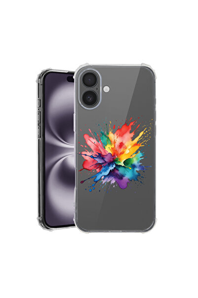 bestcase Αντικραδασμική θήκη πλάτης για Apple iPhone 16 Plus, Color Splash, A...