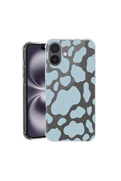 bestcase Carcasă spate antișoc pentru Apple iPhone 16, culoarea vacă albastră...