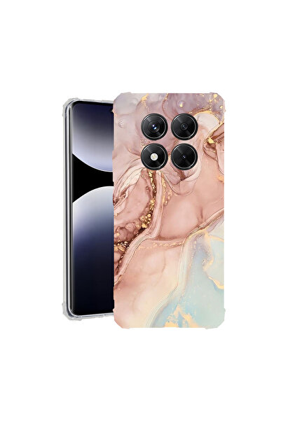 bestcase Carcasă spate antișoc pentru Xiaomi Redmi Note 14 Pro Plus, roz marm...