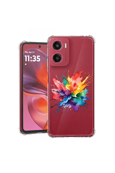 bestcase Carcasă spate antișoc pentru Motorola Moto E15, Color Splash, 198824...