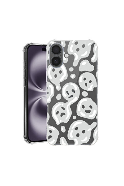 bestcase Αντικραδασμική θήκη πλάτης για Apple iPhone 16 Plus, γκρι Acid Smile...