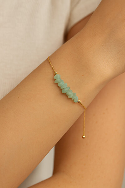 LOVELOTUS سوار من حجر الأفينتورين الطبيعي المكسور على شكل سلسلة مصعد