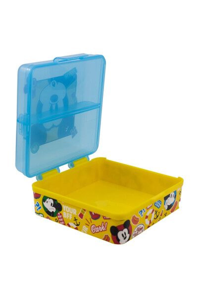 Mickey Mouse Cutie sandwich patrata, Fara BPA, 19,5x16,5x6,7 cm, multicolor, Fun-Tastic Square, Mickey Mouse