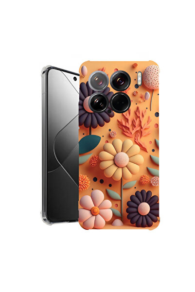 bestcase Αντικραδασμική πίσω θήκη για Xiaomi 15, Happy Flowers, 1926363 AS 1149
