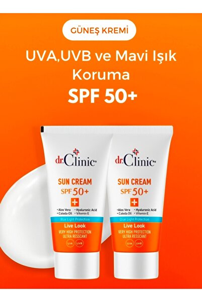 Dr. Clinic Dr clinic 2 li set +50spf leke karşıtı mavi ışık korumalı güneş kremi