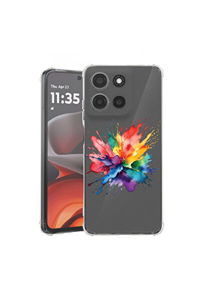 bestcase Carcasă spate antișoc pentru Motorola Moto G75, Color Splash, 194601...