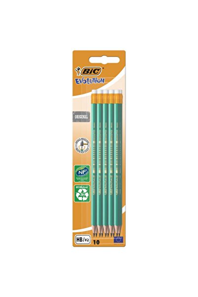 Bic Set of 10 Evolutions HB pencils