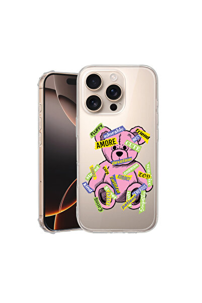 bestcase Αντικραδασμική θήκη πλάτης για Apple iPhone 16 Pro Max, αρκουδάκι Am...