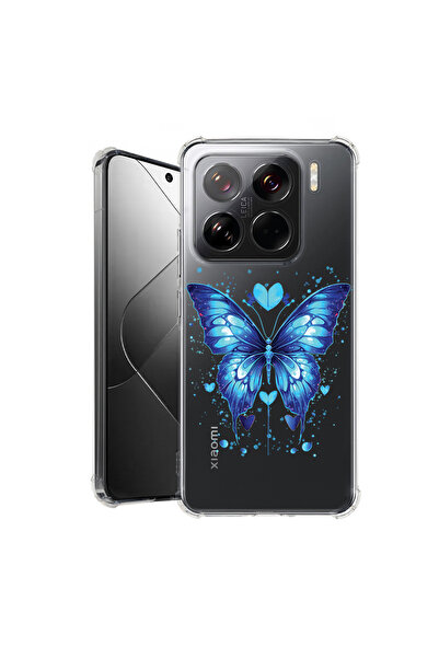 bestcase Αντικραδασμική θήκη πλάτης για Xiaomi 15 Pro, μπλε πεταλούδα, 192636...