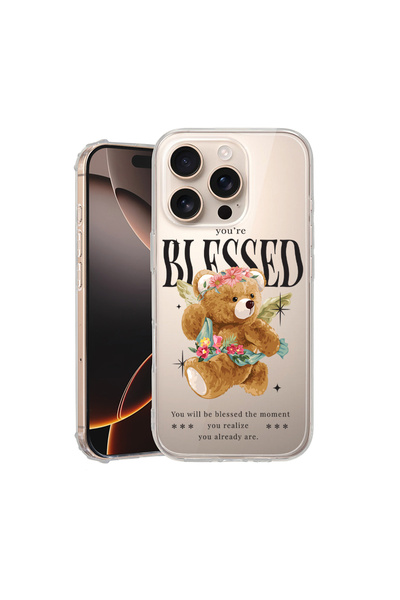 bestcase Αντικραδασμική θήκη πλάτης για Apple iPhone 16 Pro, Teddy Bear Bless...