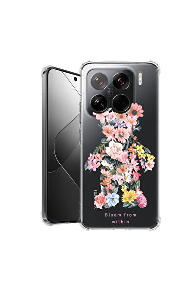 bestcase Husă spate antișoc pentru Xiaomi 15 Pro, Teddy Bear Bloom From Withi...