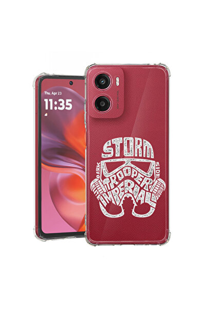 bestcase Carcasă spate antișoc pentru Motorola Moto E15, Calligraphy Storm Tr...