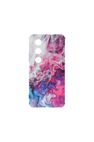 bestcase Αντικραδασμική θήκη πίσω μέρους για OPPO A80 5G, ροζ και μπλε μαρμάρ...