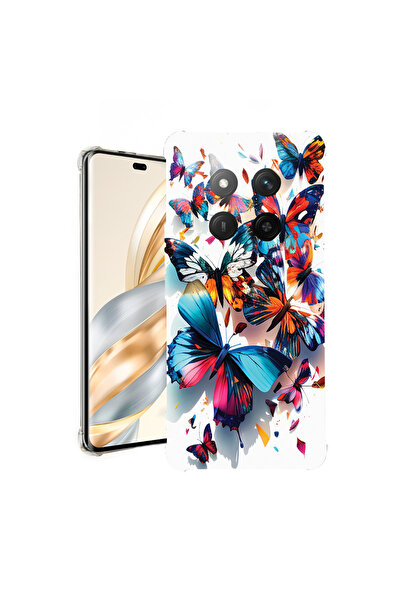 bestcase Carcasă spate antișoc pentru Honor Magic7 Lite, fluturi colorați, 19...