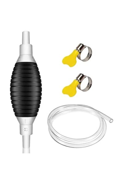 FOXMAG24 Furtun de transfer lichid, cu pompă manuală din cauciuc, lungime 2 m