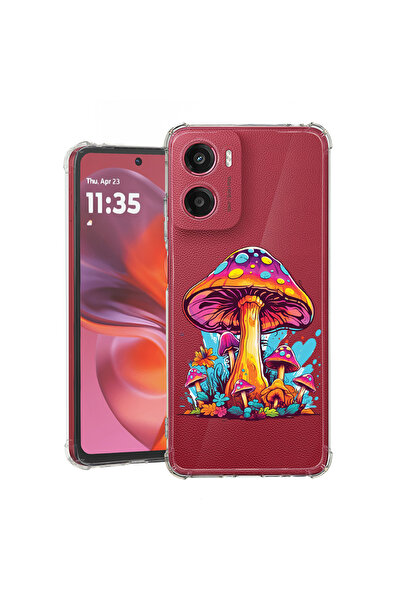 bestcase Carcasă spate antișoc pentru Motorola Moto G05, Dream Colors Mushroo...