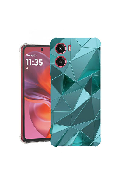 bestcase Carcasă spate antișoc pentru Motorola Moto G05, mozaic verde, 192635...