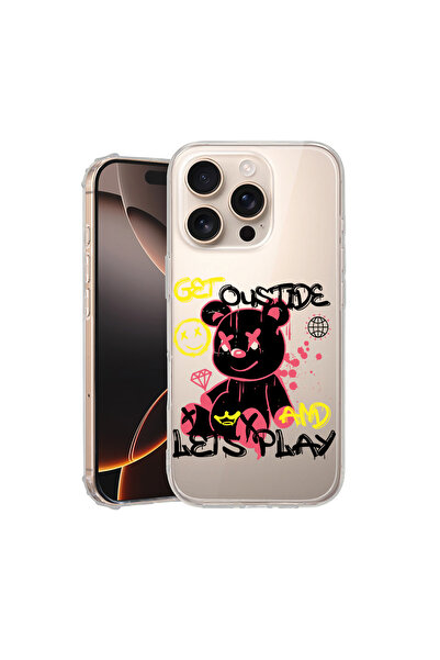 bestcase Αντικραδασμική θήκη πλάτης για Apple iPhone 16 Pro, Αρκουδάκι που αφ...