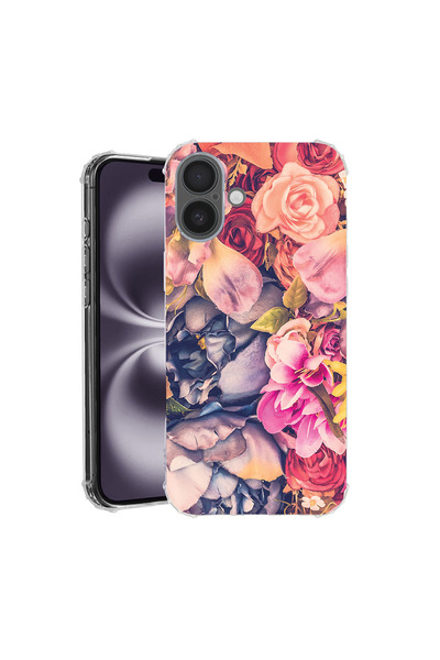 bestcase Αντικραδασμική θήκη πίσω για Apple iPhone 16 Plus, με λουλούδια, AS 5