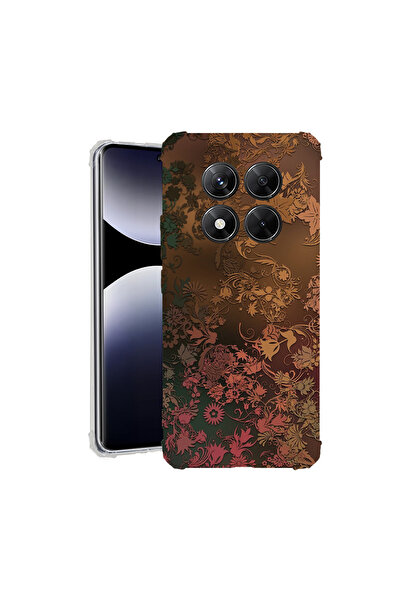 bestcase Carcasă spate antișoc pentru Xiaomi Redmi Note 14 Pro 5G, pene aurii...