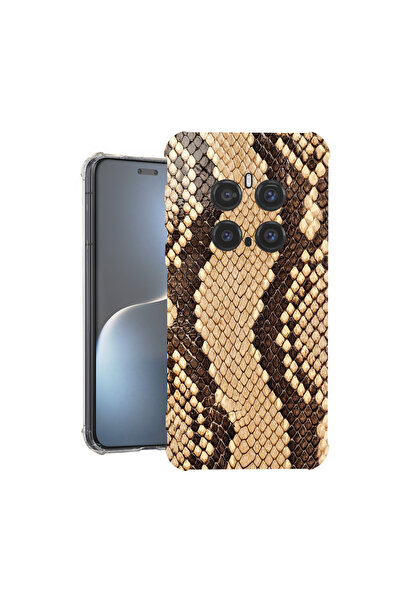bestcase Αντικραδασμική πίσω θήκη για Honor Magic7 Pro, μοτίβο δέρματος φιδιο...