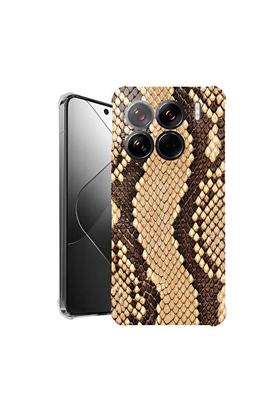 bestcase Αντικραδασμική θήκη πλάτης για Xiaomi 15 Pro, μοτίβο δέρματος φιδιού...