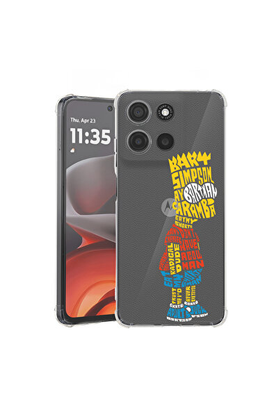 bestcase Удароустойчив гръб за Motorola Moto G15, калиграфия Барт Симпсън, 19...