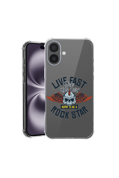 bestcase Αντικραδασμική θήκη πλάτης για Apple iPhone 16 Plus, Rock Star, AS 1620