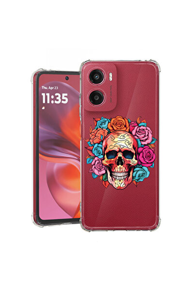 bestcase Удароустойчив гръб за Motorola Moto G05, Цветове мечта - Череп, 1926...