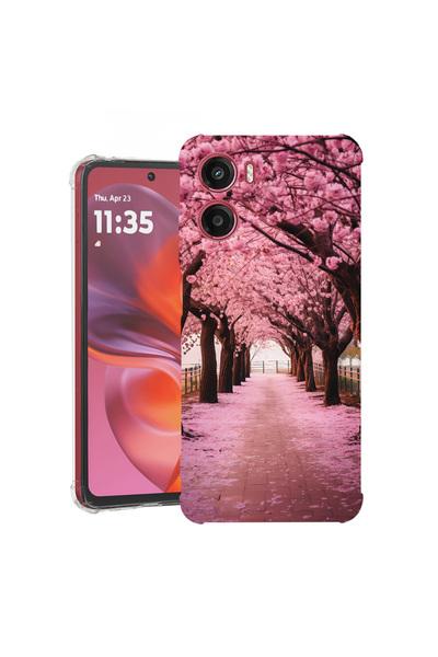 bestcase Carcasă spate antișoc pentru Motorola Moto E15, flori de cireș, 1988...