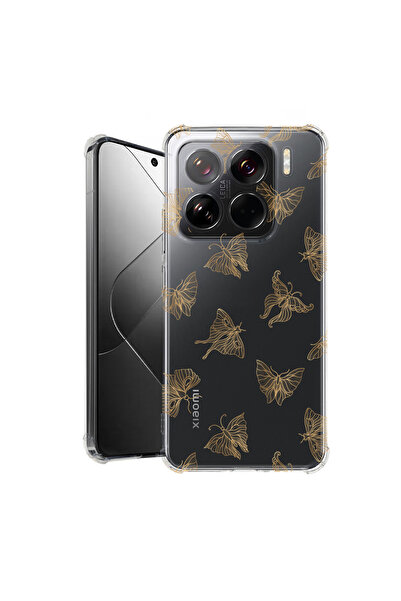 bestcase Carcasă spate antișoc pentru Xiaomi 15, fluture auriu, 1926363 AS 919