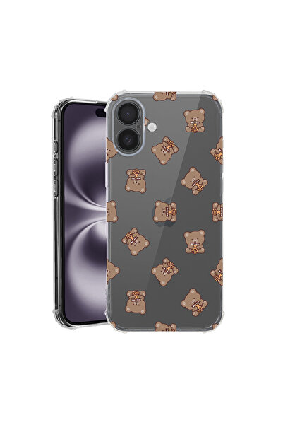 bestcase Αντικραδασμική θήκη πλάτης για Apple iPhone 16 Plus, σχέδιο αρκουδάκ...