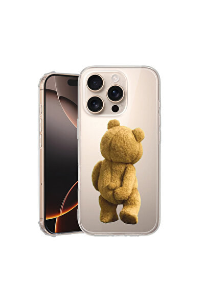 bestcase Αντικραδασμική θήκη πλάτης για Apple iPhone 16 Pro Max, Κρυφή λήψη με αρκουδάκι, AS 1441