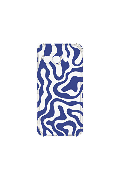 bestcase Carcasă spate antișoc pentru Google Pixel 9a, linie abstractă albast...