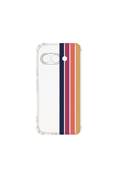 bestcase Αντικραδασμική πίσω θήκη για Google Pixel 9a, Retro Lines, AS 1478