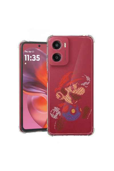 bestcase Carcasă spate antișoc pentru Motorola Moto E15, Calligraphy Super Ma...
