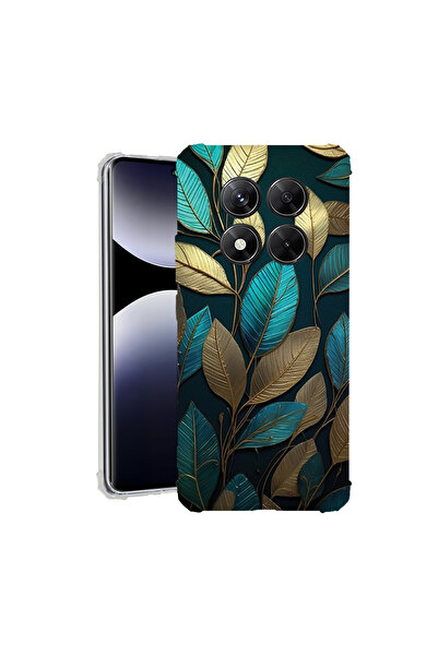 bestcase Carcasă spate antișoc pentru Xiaomi Redmi Note 14 Pro 5G, pene aurii...