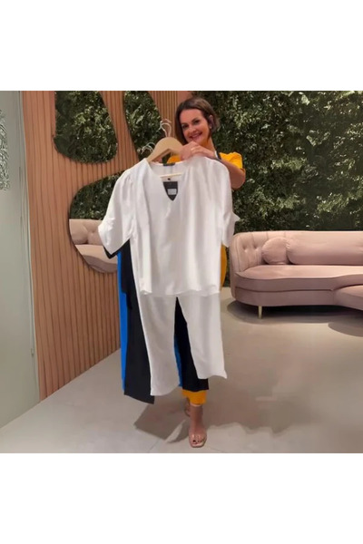 NOVALİA Kara Set – Casual Blouse and Elegant Tapered Pants 🌼👖