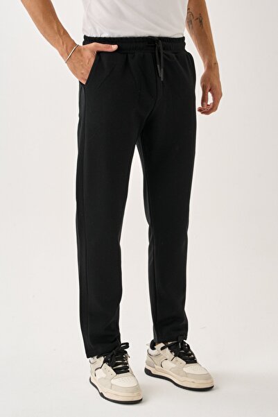 Dechers Men's Three Yarn Cotton Thick Fabric Sweatpants Bottom E219