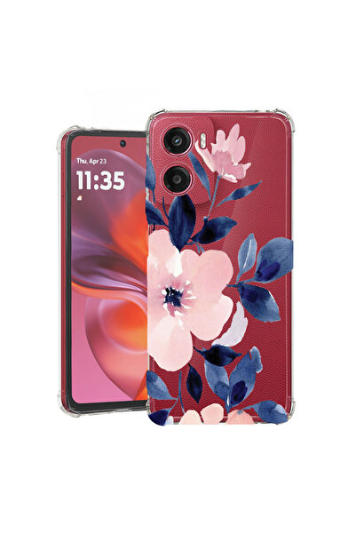 bestcase Carcasă spate antișoc pentru Motorola Moto G05, colecția Pastel Colors Flowers, 1926357 AS 506