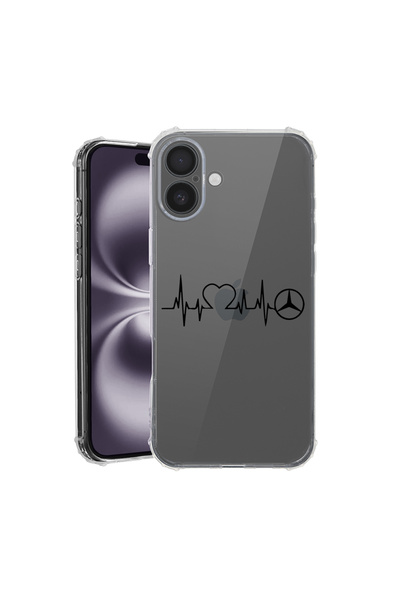 bestcase Αντικραδασμική θήκη πλάτης για Apple iPhone 16 Plus, I Love Mercedes...