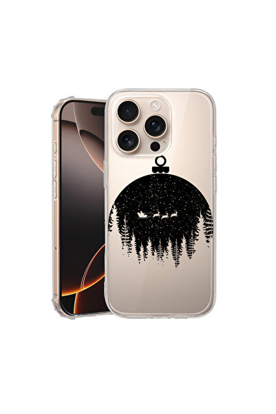 bestcase Carcasă spate antișoc pentru Apple iPhone 16 Pro, Glob de Crăciun, A...