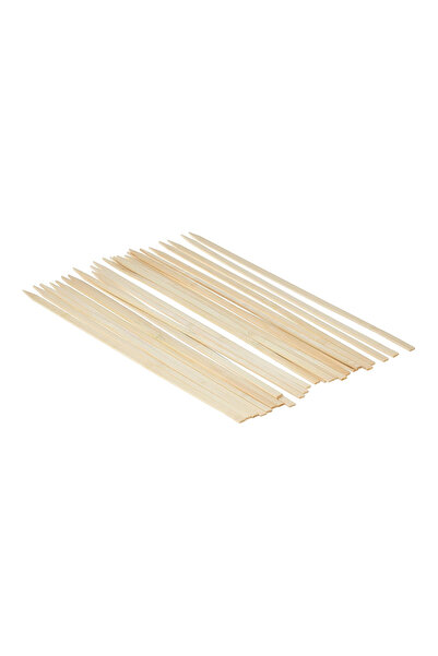 Bisbell عصا شواء خشبية، عصا لحم للشواء، 25 سم × 9، 25 قطعة، BB2803