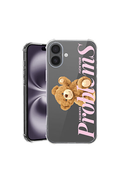 bestcase Carcasă spate antișoc pentru Apple iPhone 16, Teddy Bear - Problemel...