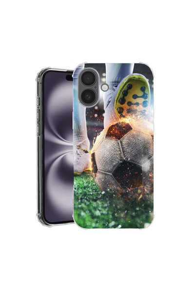 bestcase Carcasă spate antișoc pentru Apple iPhone 16, Play Football, AS 1209