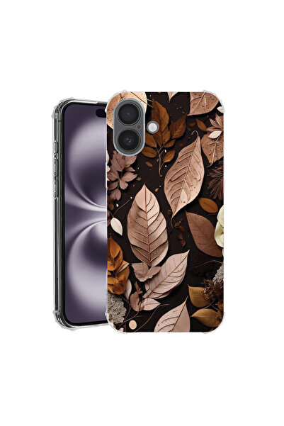 bestcase Carcasă spate antișoc pentru Apple iPhone 16, model pene de toamnă, ...