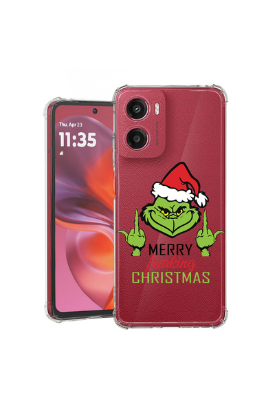 bestcase Carcasă spate antișoc pentru Motorola Moto G05, Grinches - Merry Xma...