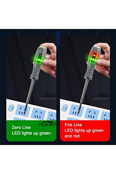 HOZRO HOZRO Voltage Tester, Screwdriver Type with Dual Light – Magnetic Tip Electrical Detector